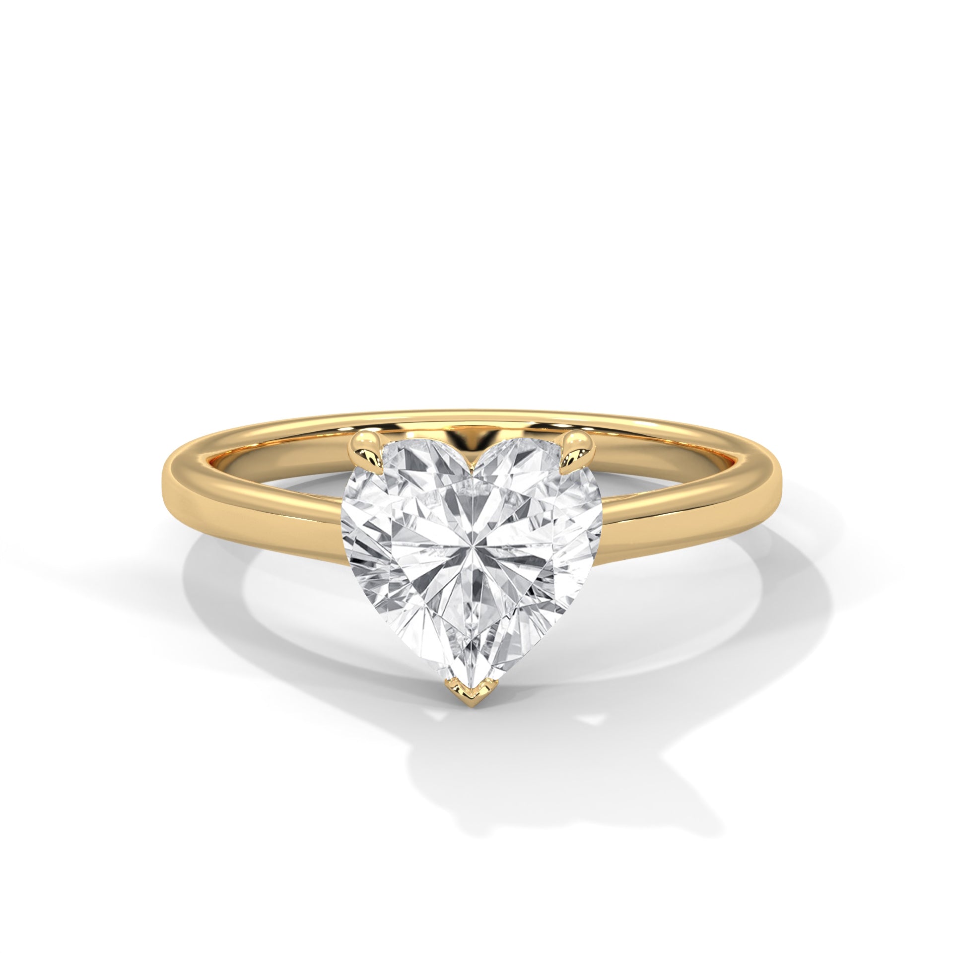 Lovely 3CT Heart Lab-Grown Diamond Solitaire Ring | E VS1