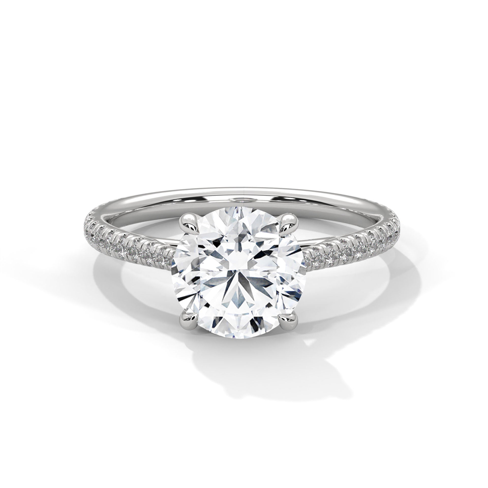 Luminous Grace 2.27 CTW Round-Cut Diamond Engagement Ring | E-VS2
