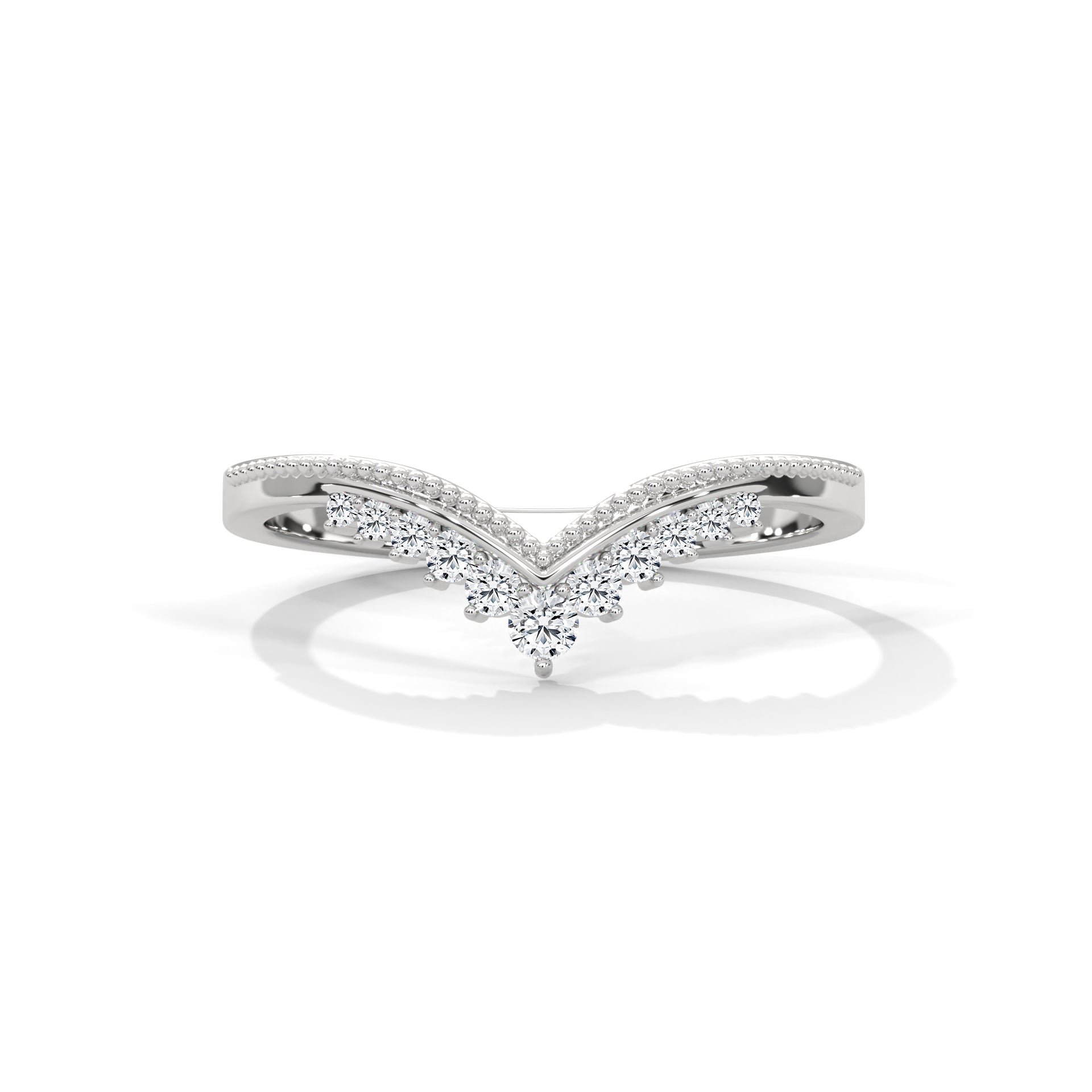 Vintage Round Lab-Grown Diamond Gold Wedding Band | 0.15 CTW