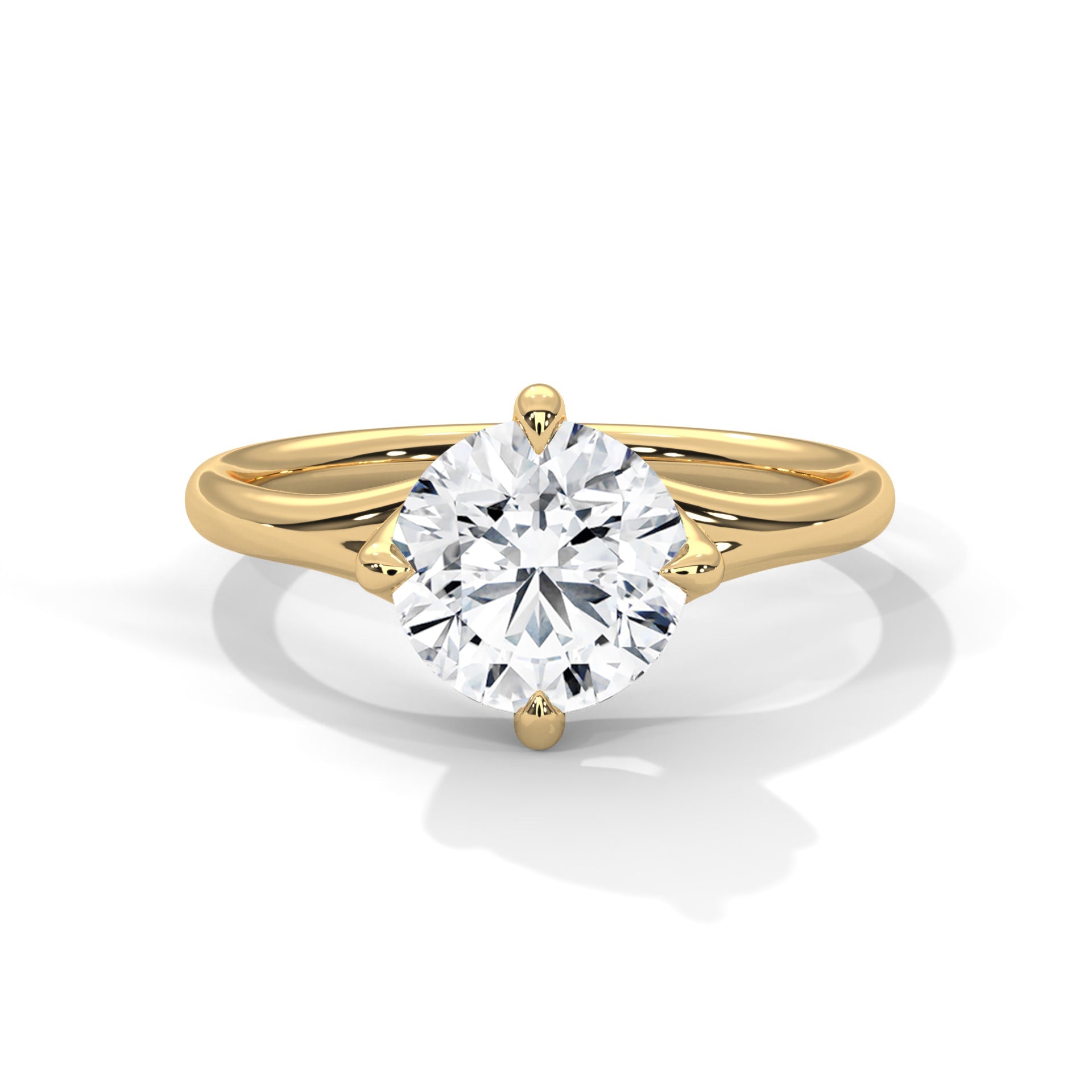 Grace 1 CT Round-Cut Lab Grown Diamond Solitaire Ring | E-VS1