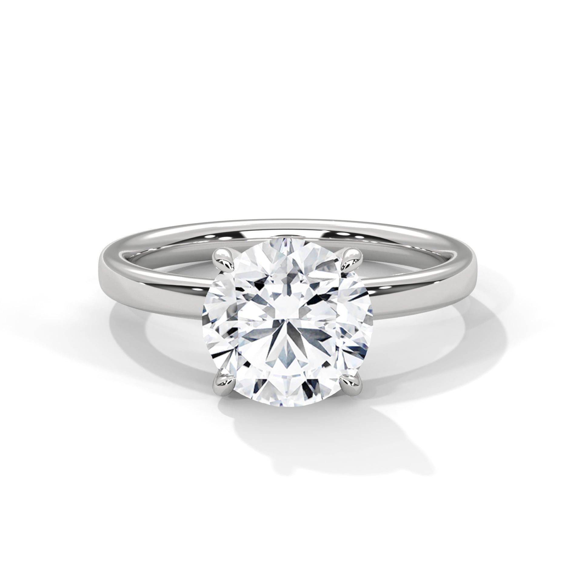 Classic Elegance 2 CT Round-Cut Diamond Solitaire Ring | 14K & 18K Gold