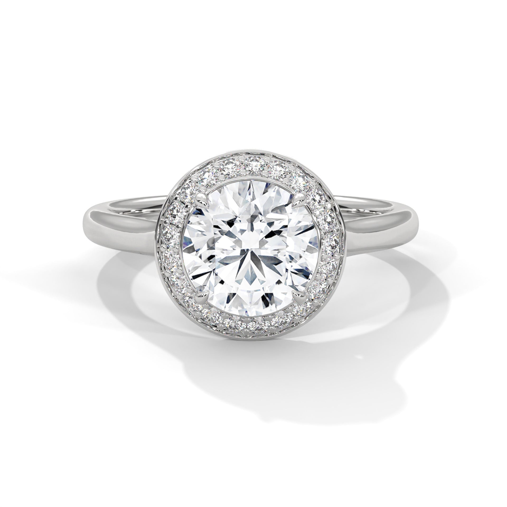 Ethereal Glow 2CT Round Lab-Grown Diamond Engagement Ring | 2.21 CTW