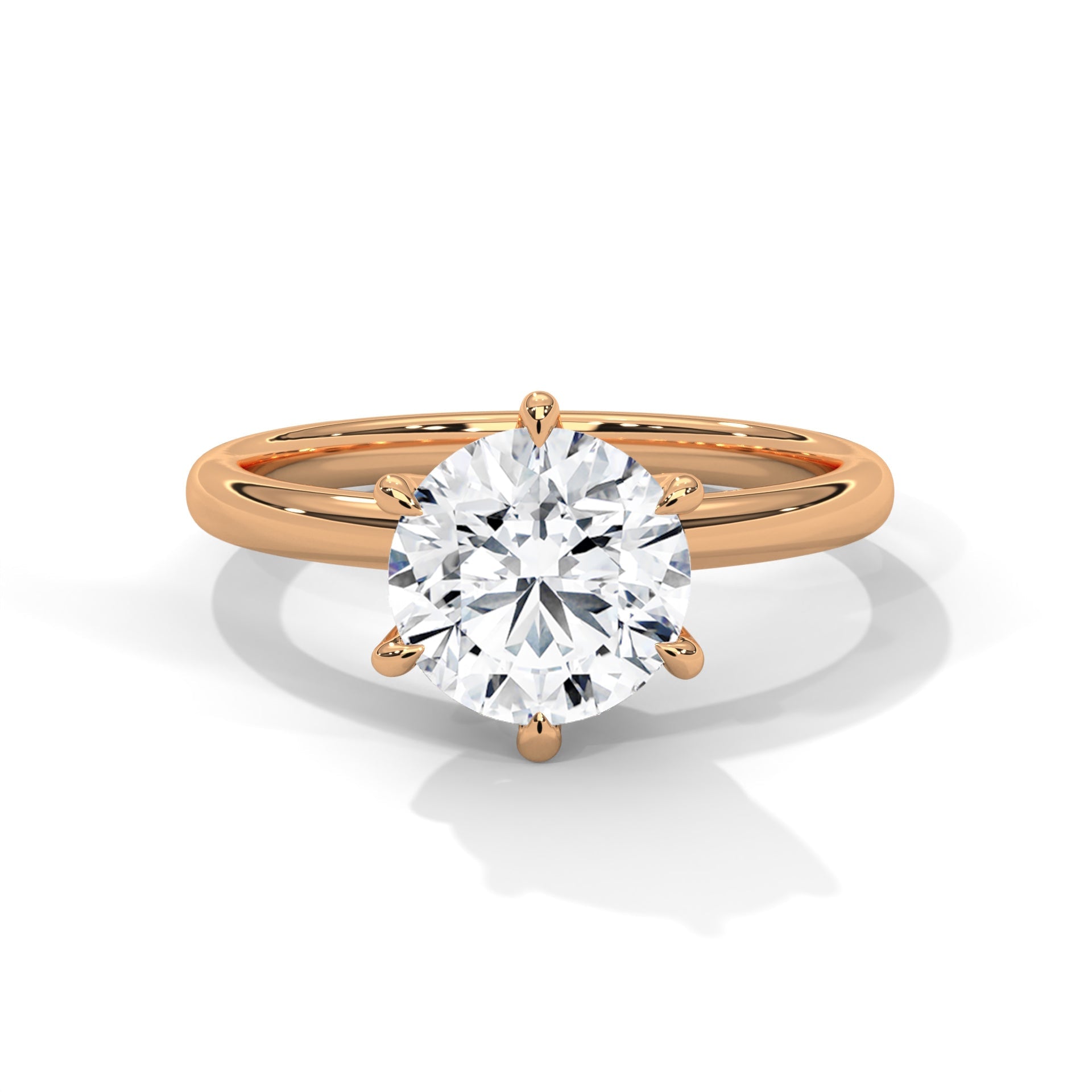 Valora 1.5 ct Round Lab-Grown Diamond Solitaire Engagement Ring