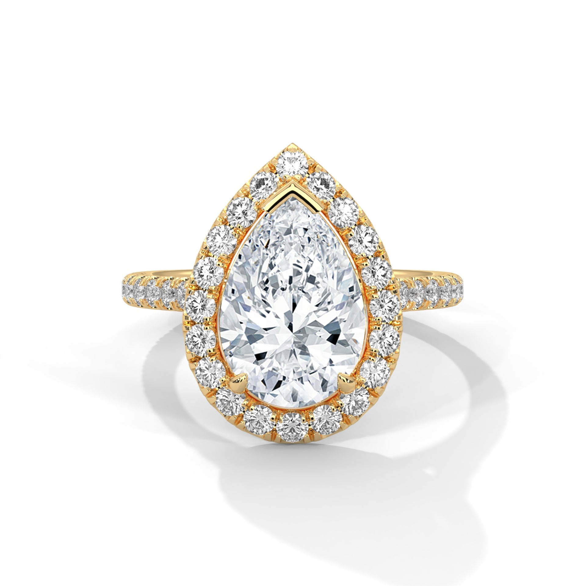 Teardrop 3CT Pear Lab-Grown Diamond Engagement Ring | 3.73 CTW