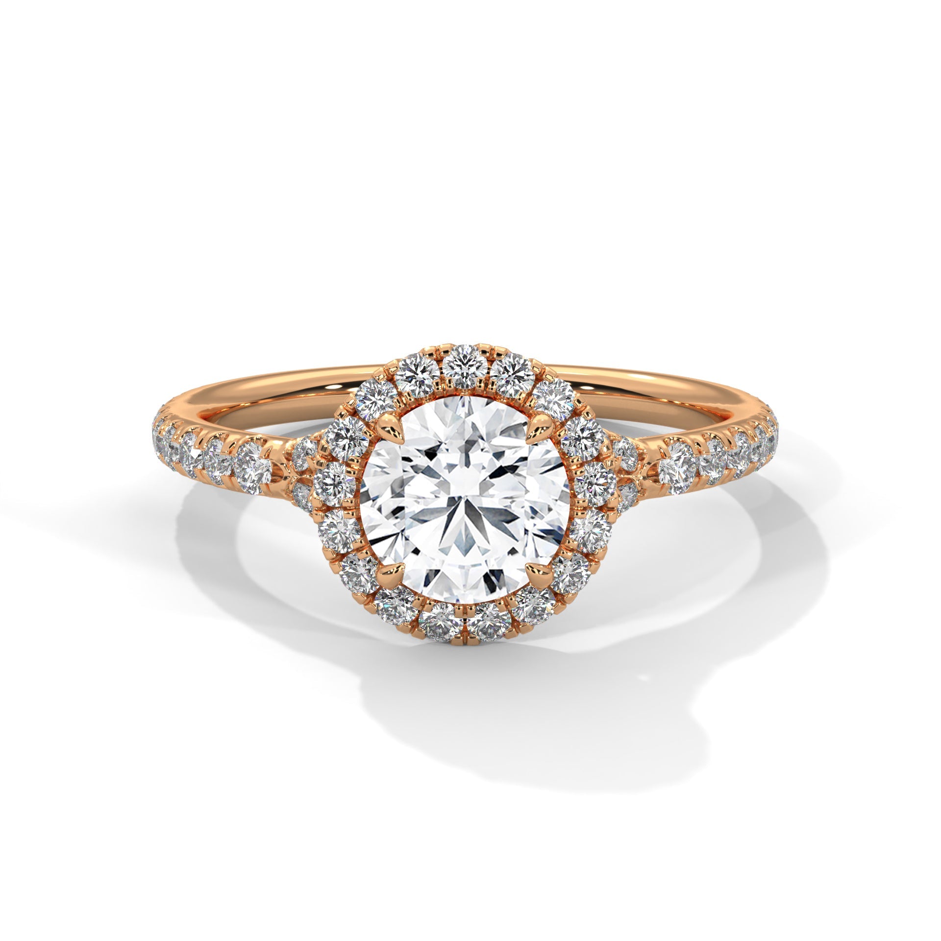 Zafira Bloom 1.5 CT Lab Grown Round-Cut Diamond Halo Ring | 1.94 CTW