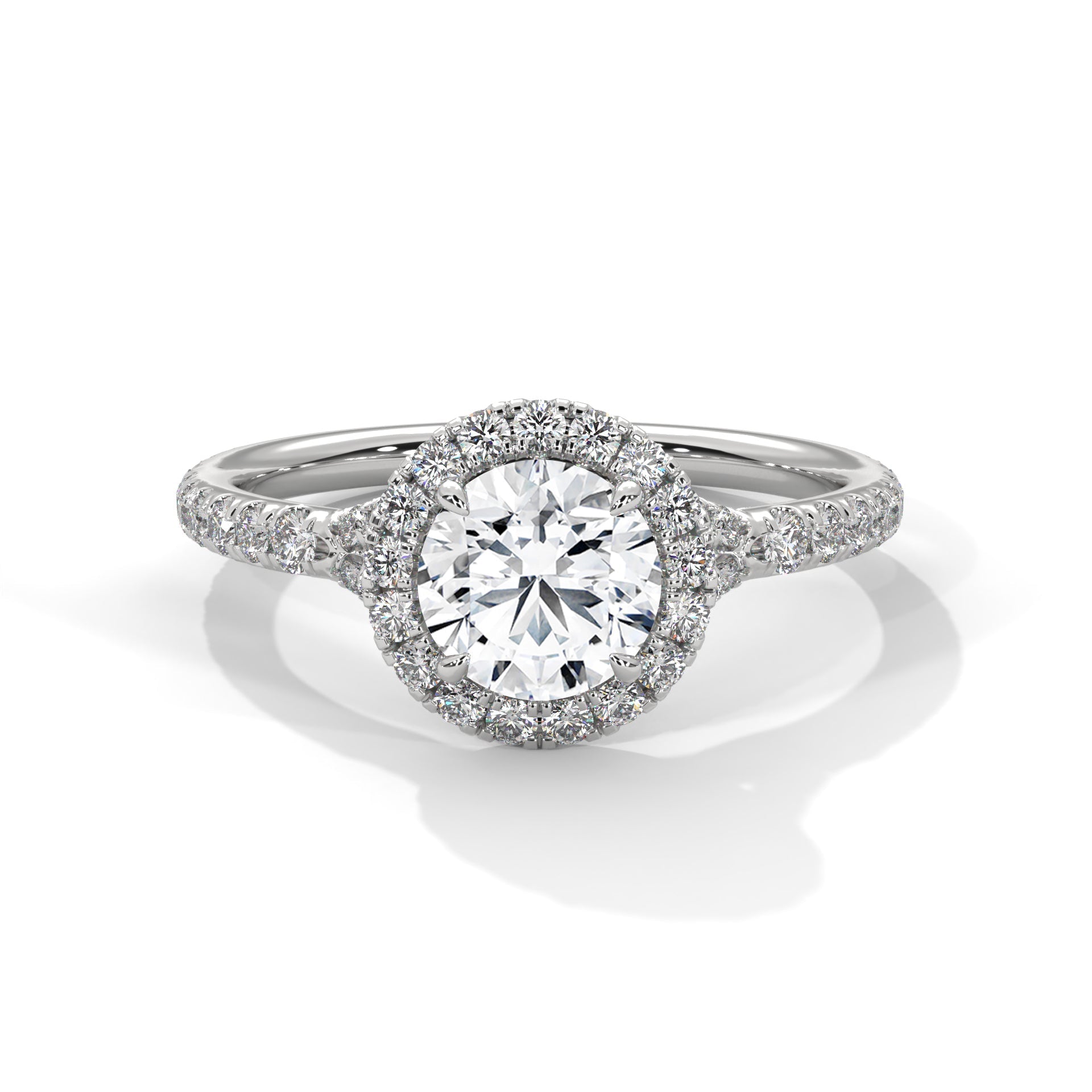 Radiant Bloom 2.0ct Round Lab Diamond Halo Engagement Ring | 2.44 CTW
