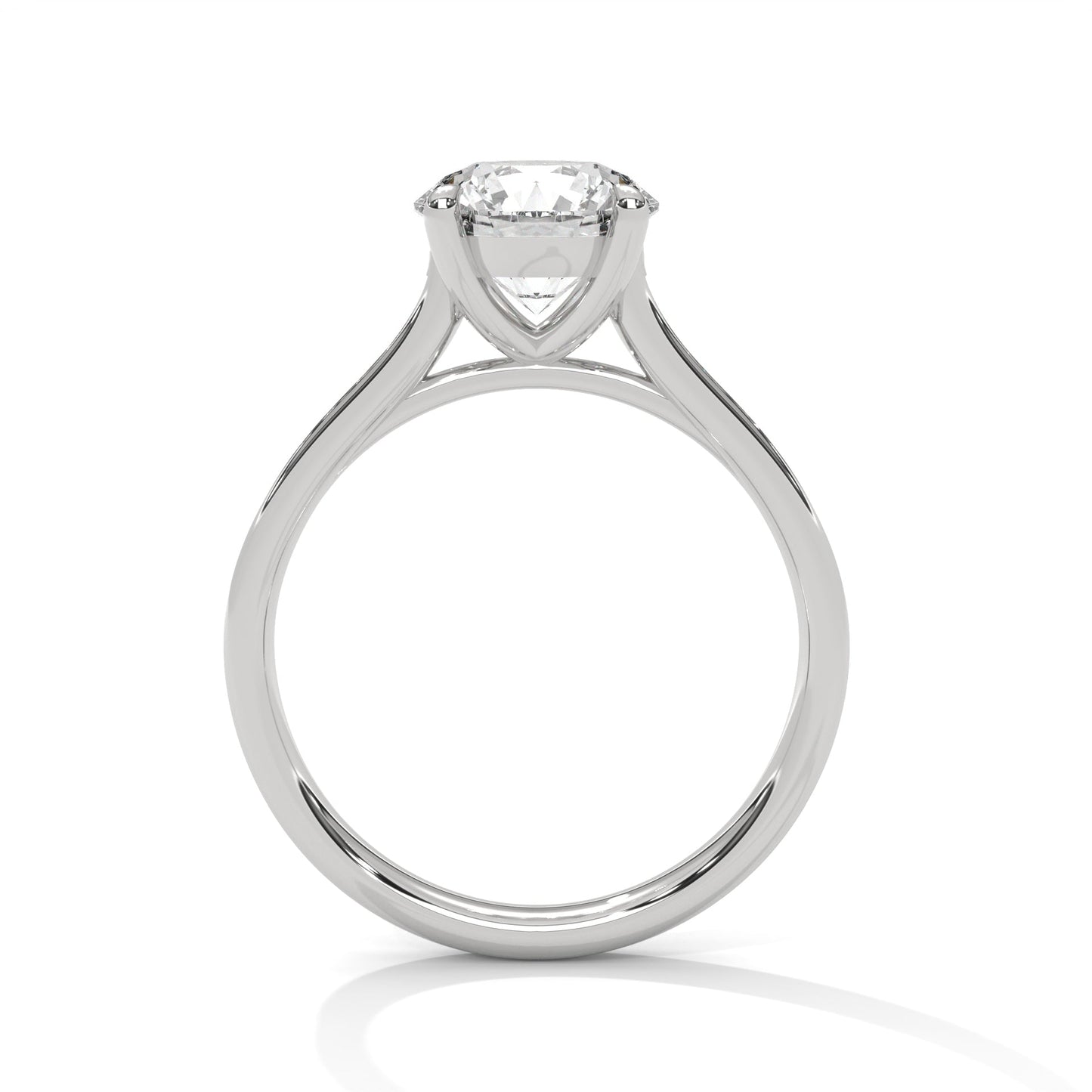 Round-Cut 1.5 CT Lab Grown Diamond 4-Prong Pave Ring | 1.79 CTW