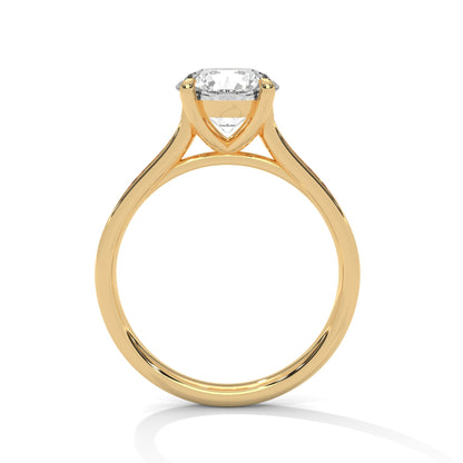 Round-Cut 1.5 CT Lab Grown Diamond 4-Prong Pave Ring | 1.79 CTW