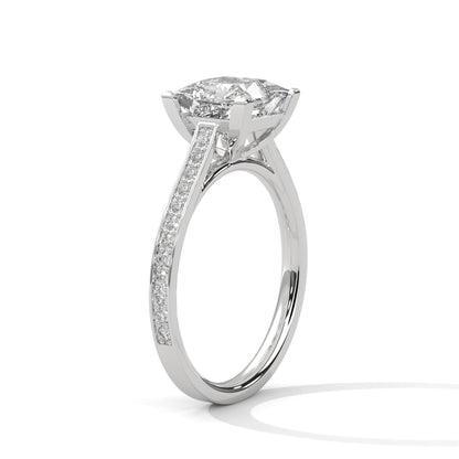 Grace 1 CT Princess-Cut Lab Grown Diamond Pave Ring | 1.24 CTW