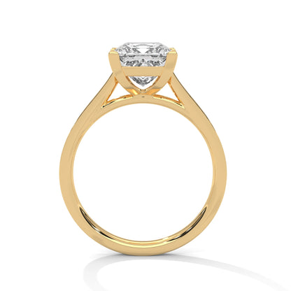 Grace 1 CT Princess-Cut Lab Grown Diamond Pave Ring | 1.24 CTW