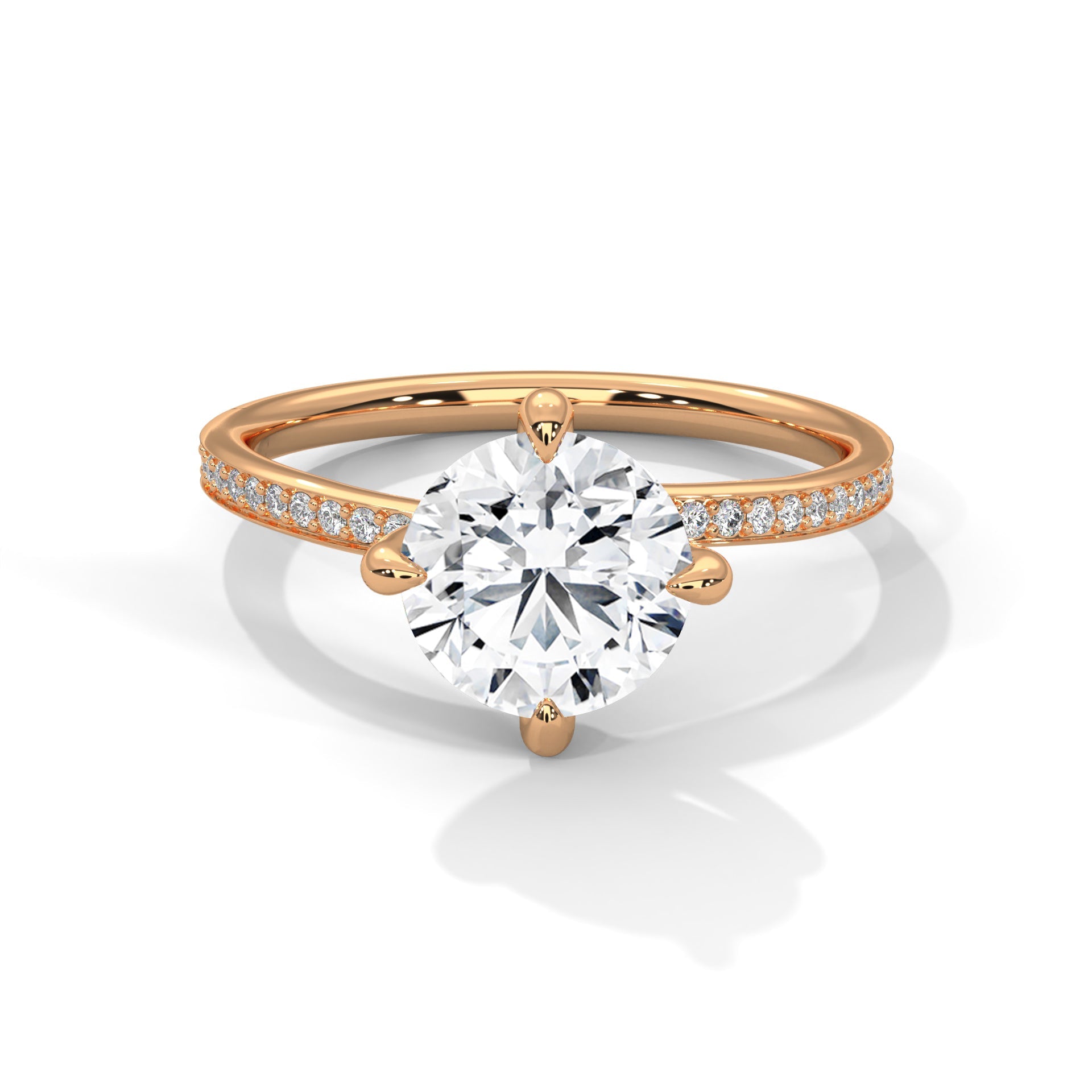 Celestial Glow 1.5 CT Round Lab-Grown Diamond Ring | 1.65 CTW