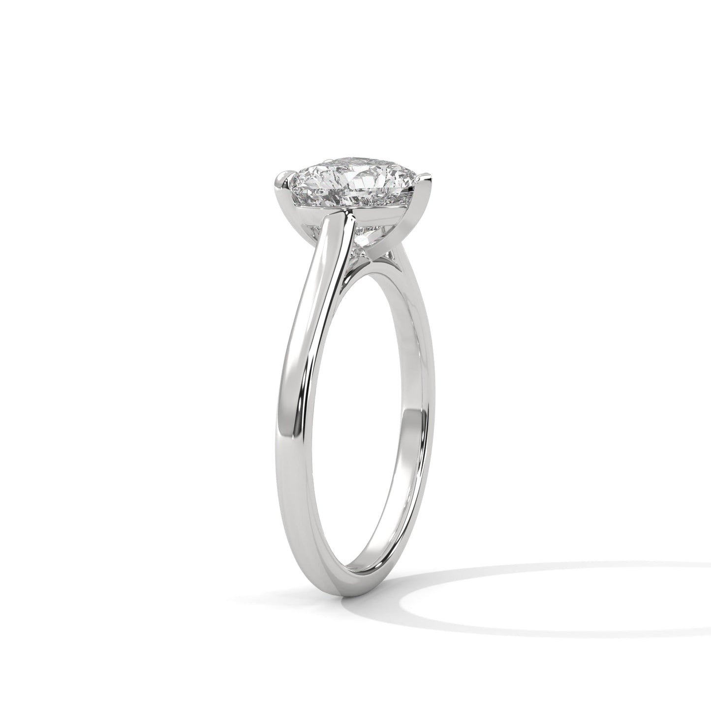 Heart-Cut Solitaire Engagement Ring with 2ct Lab-Grown Diamond (F VS)