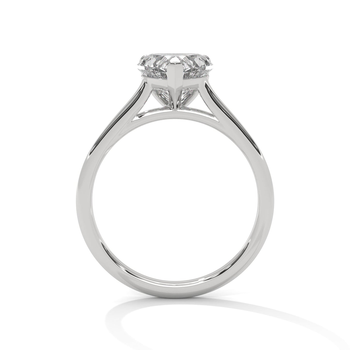 Lovely 3CT Heart Lab-Grown Diamond Solitaire Ring | E VS1