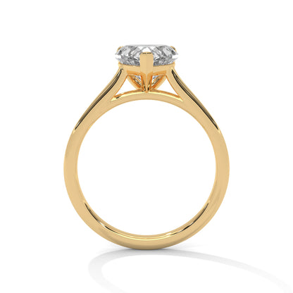 Heart-Cut Solitaire Engagement Ring with 2ct Lab-Grown Diamond (F VS)