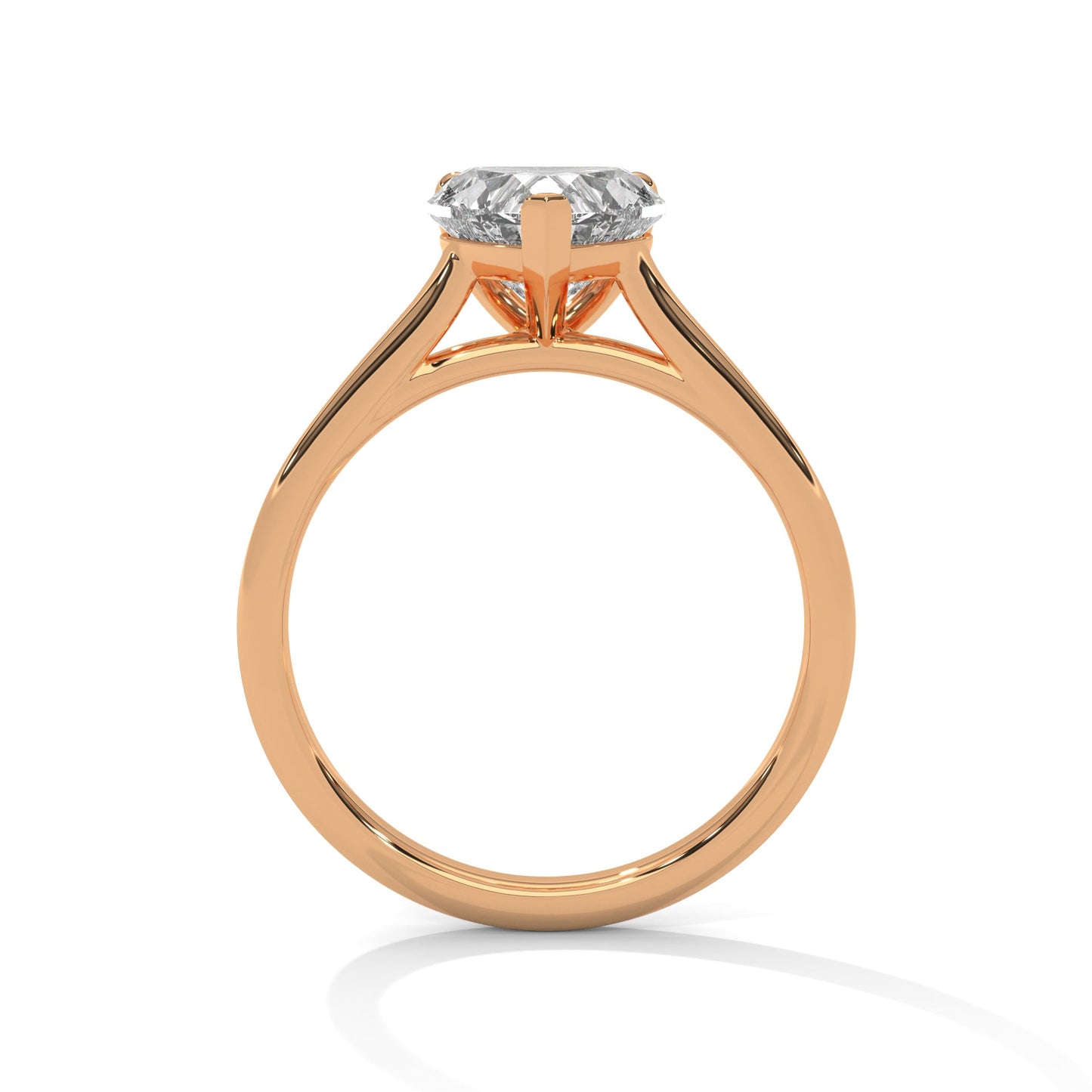 Lovely 3CT Heart Lab-Grown Diamond Solitaire Ring | E VS1