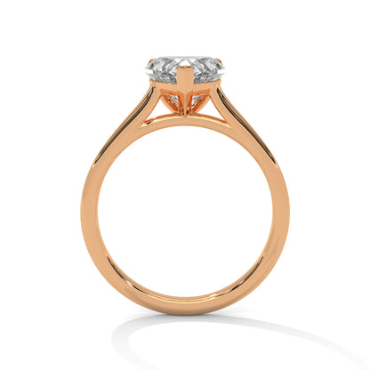 Heart-Cut Solitaire Engagement Ring with 2ct Lab-Grown Diamond (F VS)