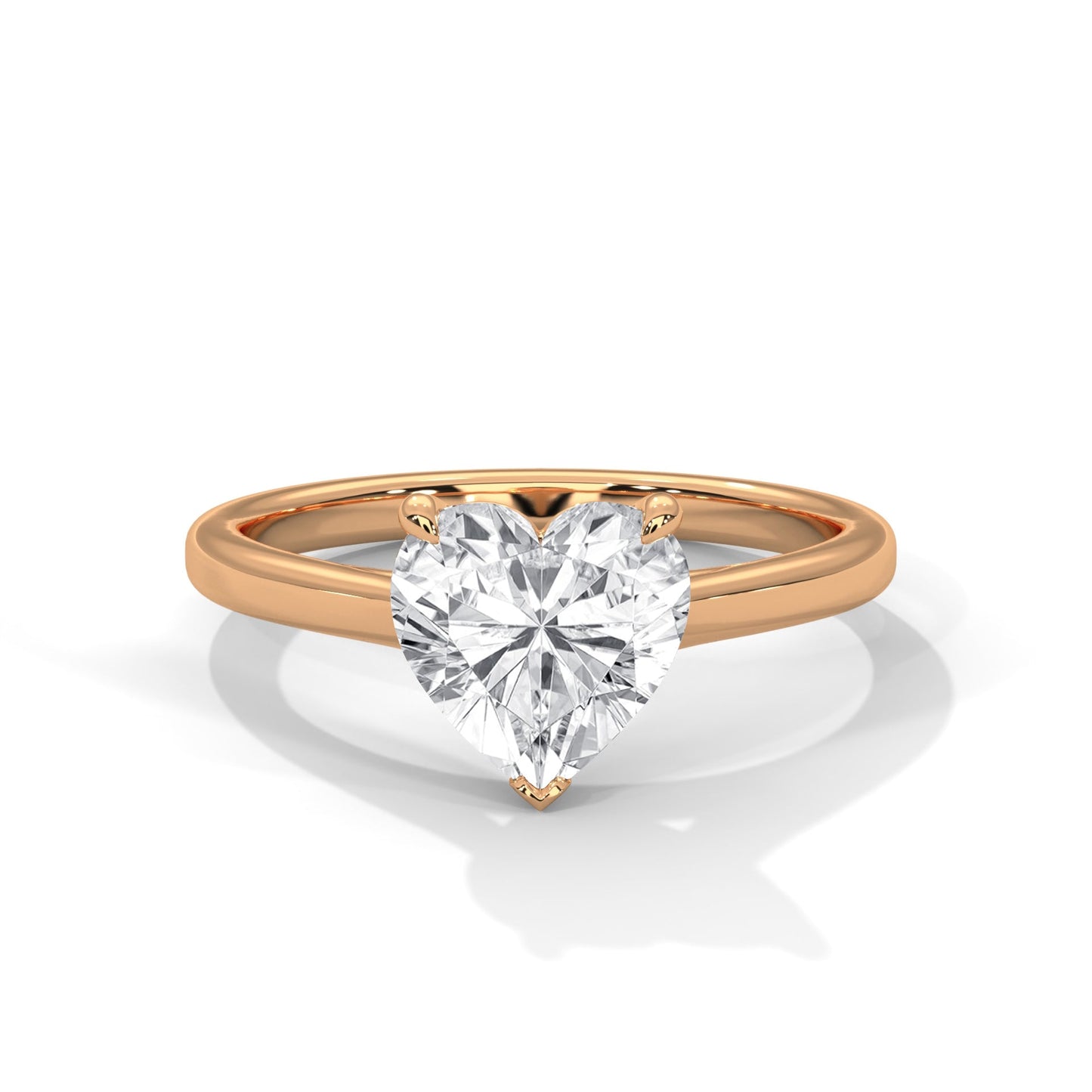 Lovely 3CT Heart Lab-Grown Diamond Solitaire Ring | E VS1