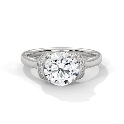 Graceful Embrace 1CT Round Lab-Grown Diamond Engagement Ring | 1.11 CTW