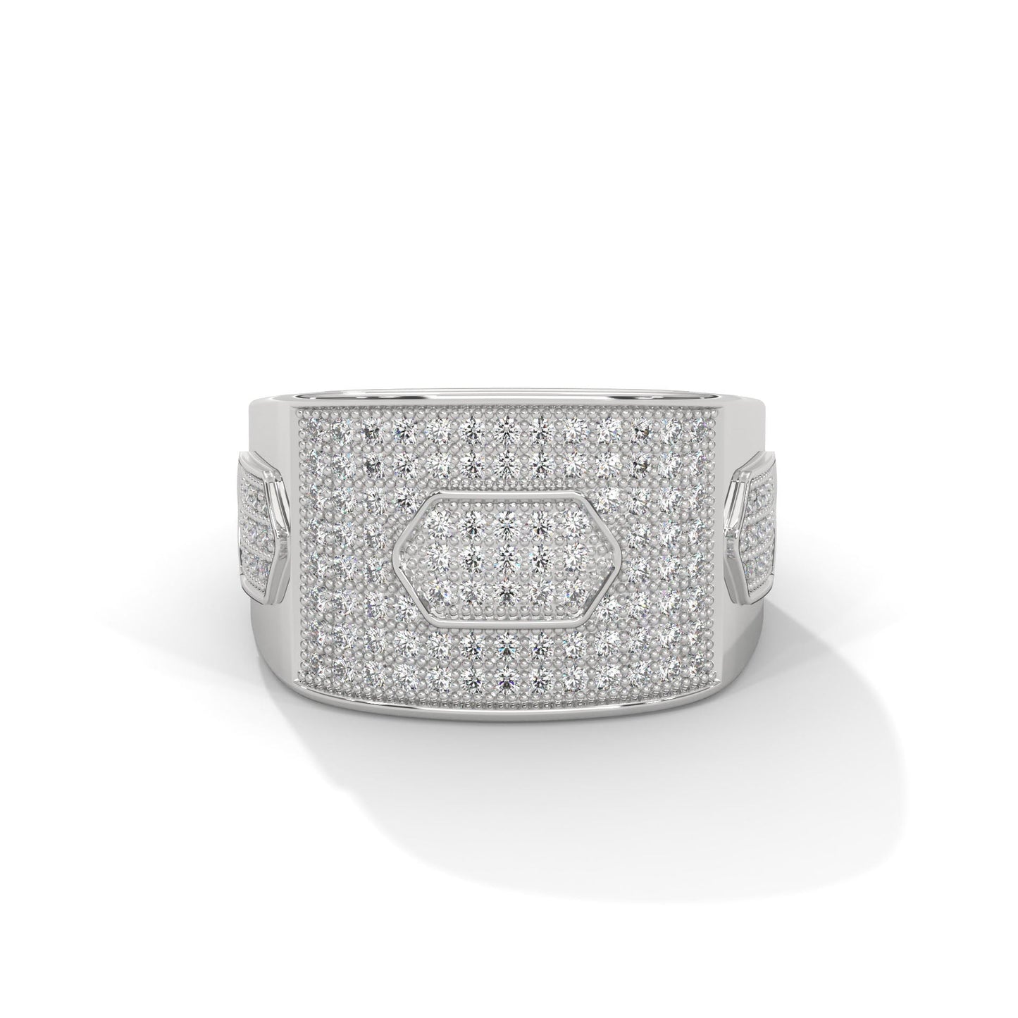 Majestic 1.34 CTW Round Lab-Grown Diamond Statement Men's Ring