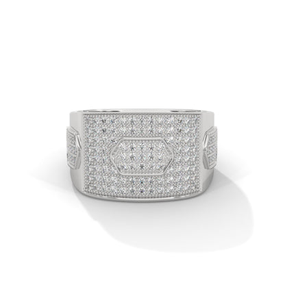 Majestic 1.34 CTW Round Lab-Grown Diamond Statement Men's Ring