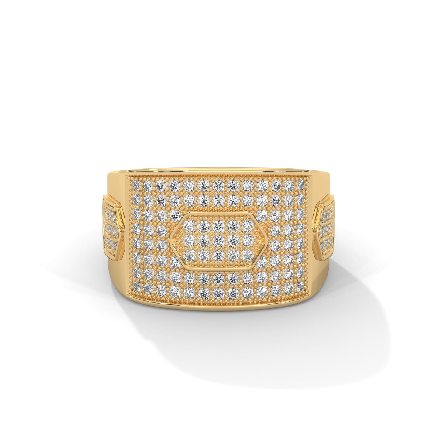 Majestic 1.34 CTW Round Lab-Grown Diamond Statement Men's Ring