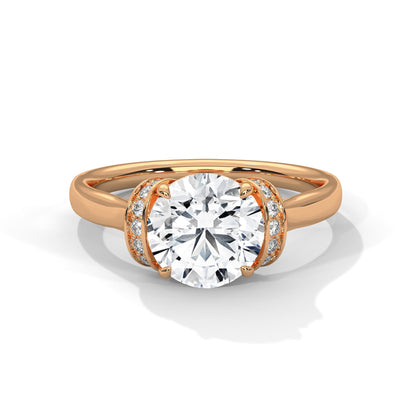 Graceful Embrace 1CT Round Lab-Grown Diamond Engagement Ring | 1.11 CTW