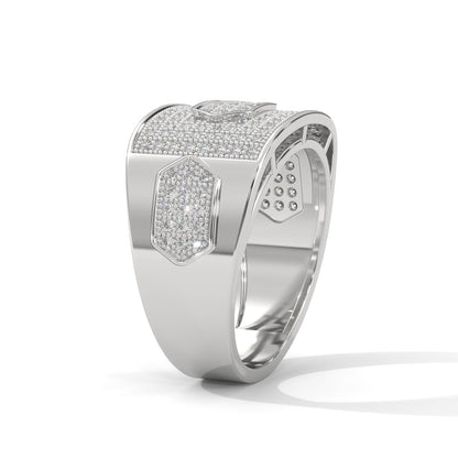 Majestic 1.34 CTW Round Lab-Grown Diamond Statement Men's Ring