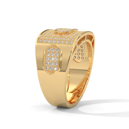 Majestic 1.34 CTW Round Lab-Grown Diamond Statement Men's Ring