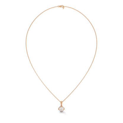 Round-Cut Diamond Pendant Necklace 2ctw E-VS1 | 14K Gold | 16-18 inch Chain