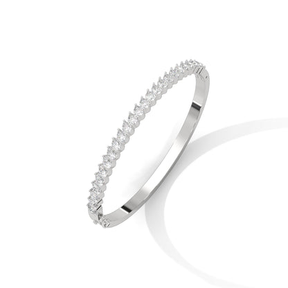 Pear Lab-Grown Diamond Gold Bangle Bracelet | 5.25 CTW