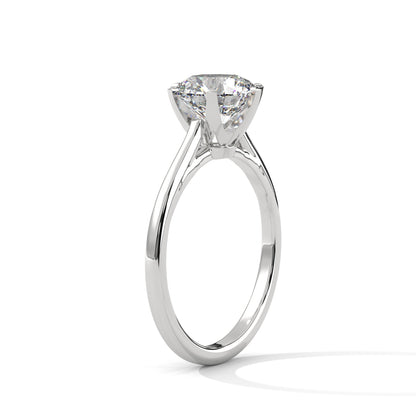 Elegant 4-Prong Round-Cut Lab Grown Diamond Engagement Ring | 1 CTW