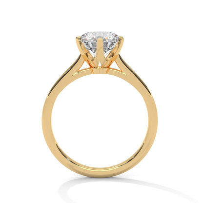 Elegant 4-Prong Round-Cut Lab Grown Diamond Engagement Ring | 1 CTW