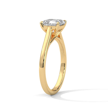 Classic Solitaire Asscher-Cut Engagement Ring with 2ct Diamond (F VS)
