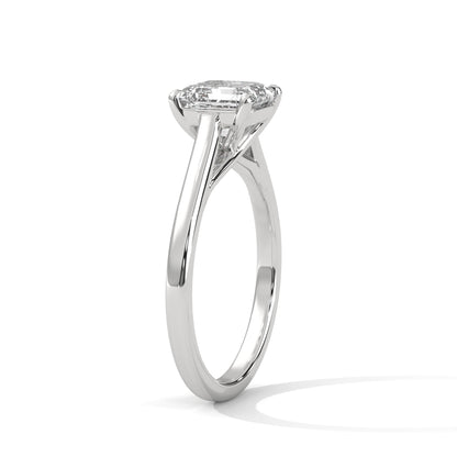 Classic Solitaire Asscher-Cut Engagement Ring with 2ct Diamond (F VS)