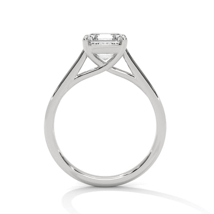 Classic Solitaire Asscher-Cut Engagement Ring with 2ct Diamond (F VS)