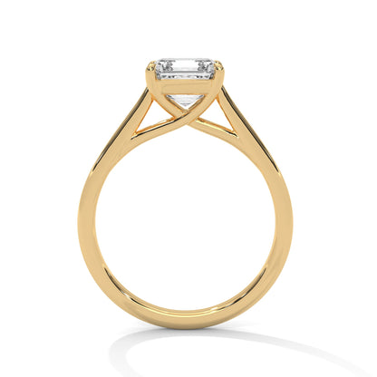 Solitaire Asscher-Cut Engagement Ring with 1ct Diamond | 1ctw