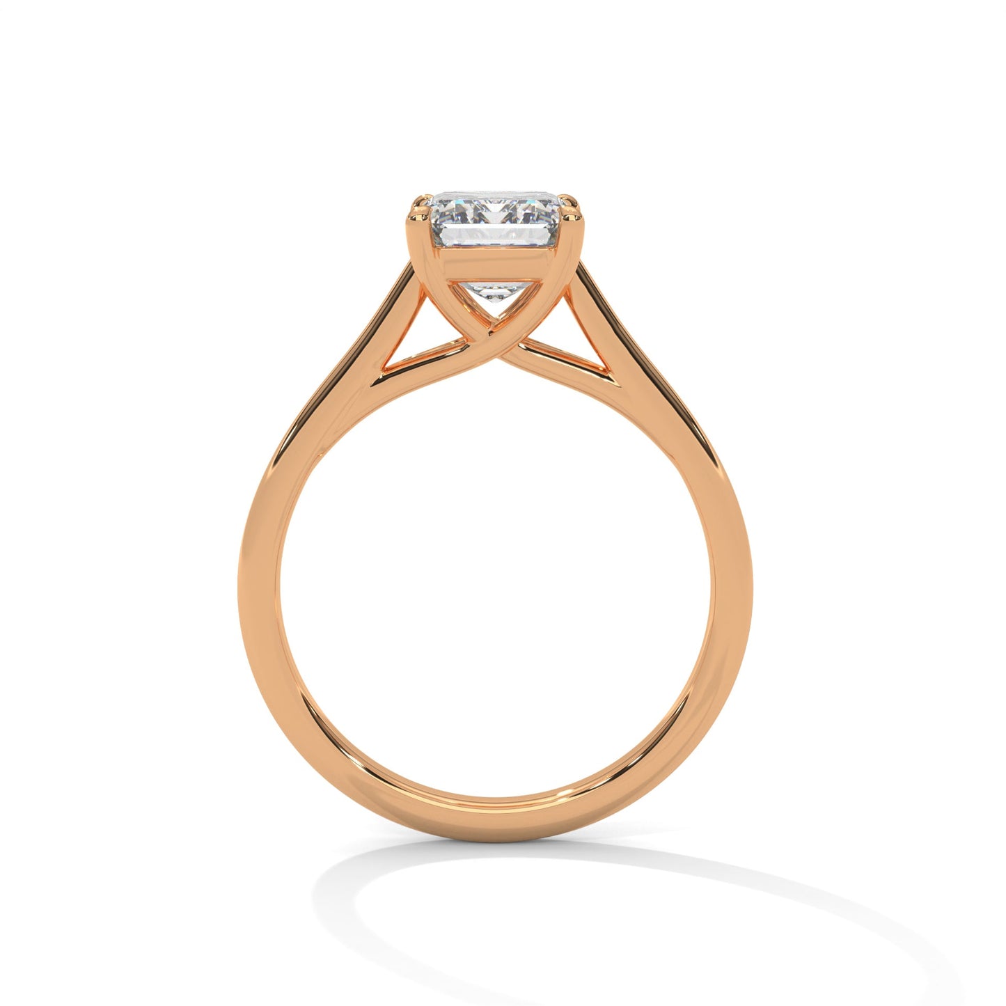 Radiant Charm 1.5 CT Radiant-Cut Lab Grown Diamond Solitaire Ring | F-VS1