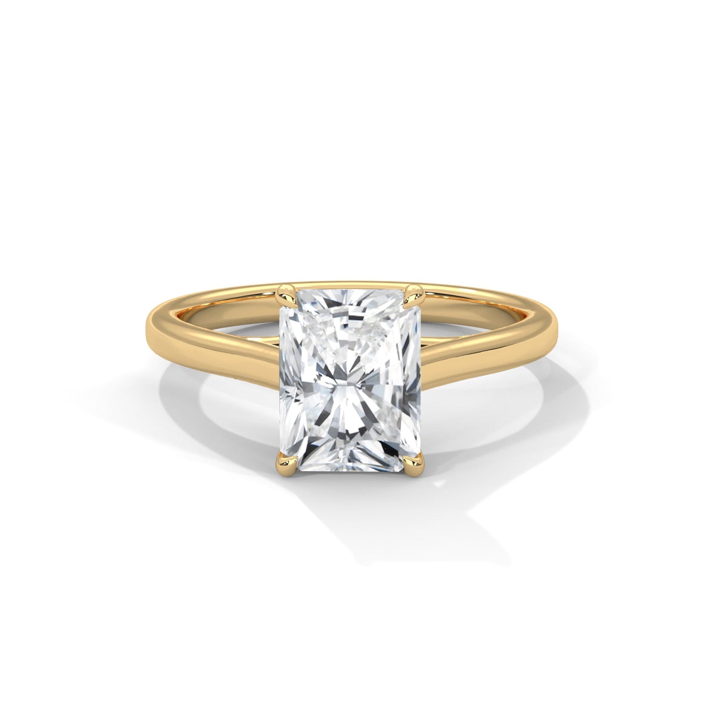 Radiant Charm 1.5 CT Radiant-Cut Lab Grown Diamond Solitaire Ring | F-VS1