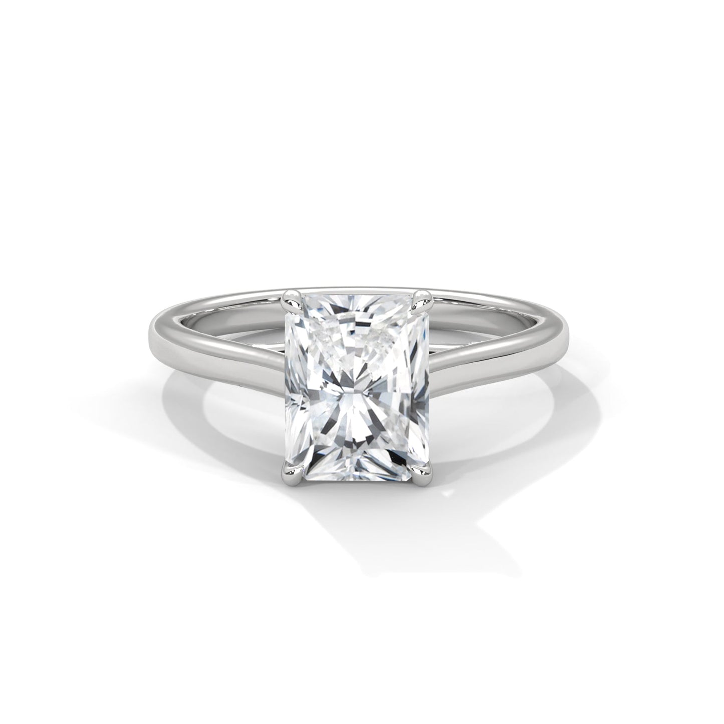 Radiant Charm 1.5 CT Radiant-Cut Lab Grown Diamond Solitaire Ring | F-VS1
