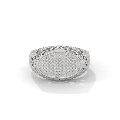 Elysian 0.31 CTW Round Lab-Grown Diamond Filigree Men's Ring