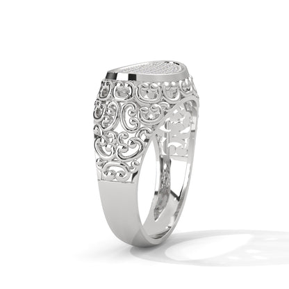 Elysian 0.31 CTW Round Lab-Grown Diamond Filigree Men's Ring