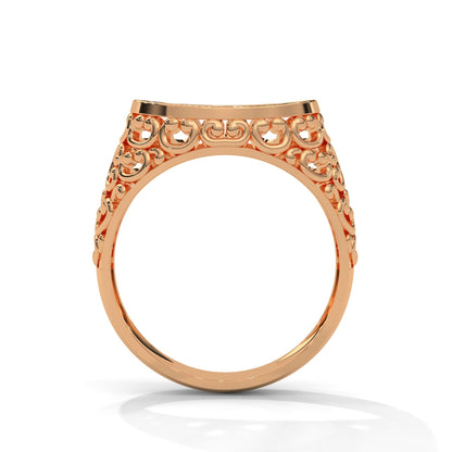 Elysian 0.31 CTW Round Lab-Grown Diamond Filigree Men's Ring