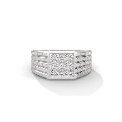 Titan 0.35 CTW Round Lab-Grown Diamond Grid Men's Ring