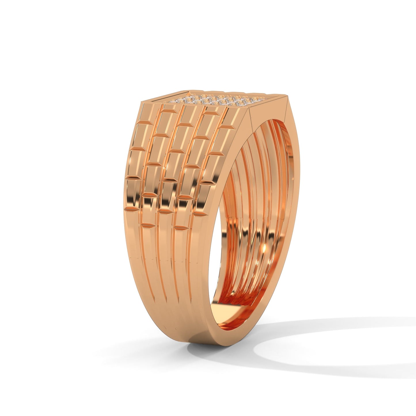 Titan 0.35 CTW Round Lab-Grown Diamond Grid Men's Ring