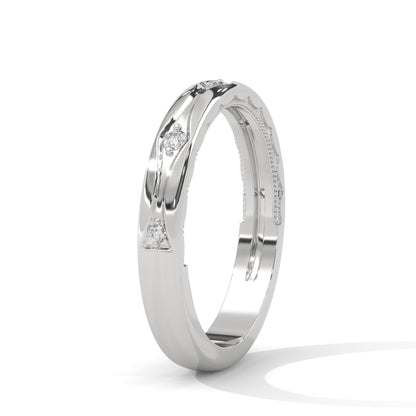 The Elegance Stream 0.08 CTW Round-Cut Diamond Ladies' Ring | 14K/18K Gold