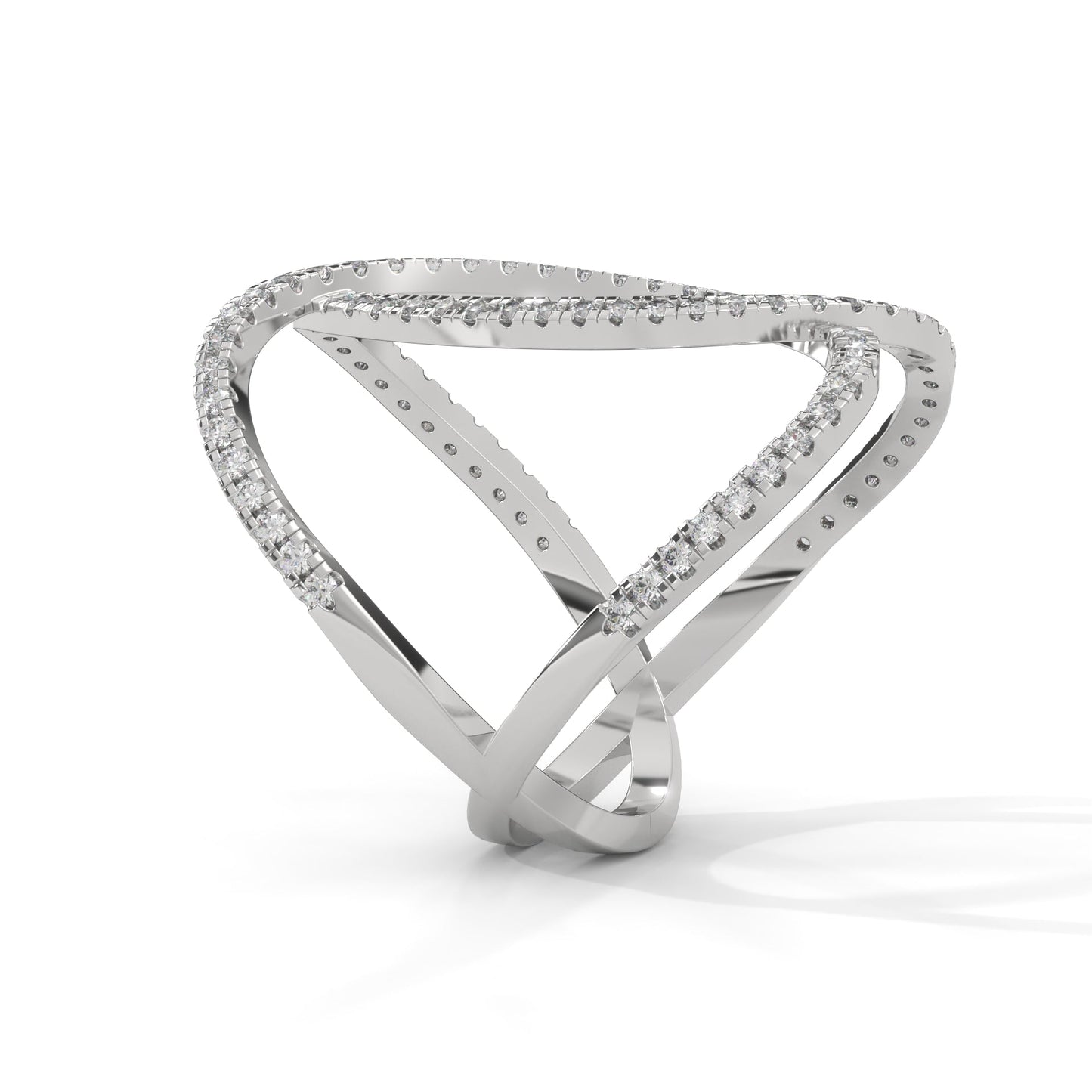InfinityLuxe 0.49 CTW Lab-Grown Diamond Crossover Ring | 14K & 18K Gold