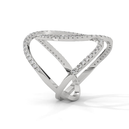 InfinityLuxe 0.49 CTW Lab-Grown Diamond Crossover Ring | 14K & 18K Gold