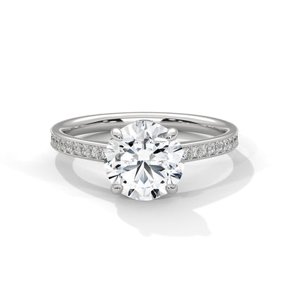 Luminous Charm 2CT Round Lab-Grown Diamond Engagement Ring | 2.21 CTW