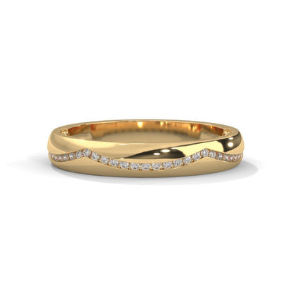 The Sinuous Shine 0.16 CTW Round-Cut Diamond Ladies' Ring | 14K/18K Gold