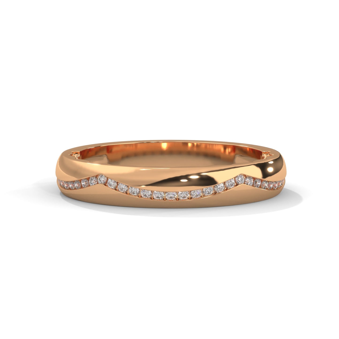 The Sinuous Shine 0.16 CTW Round-Cut Diamond Ladies' Ring | 14K/18K Gold